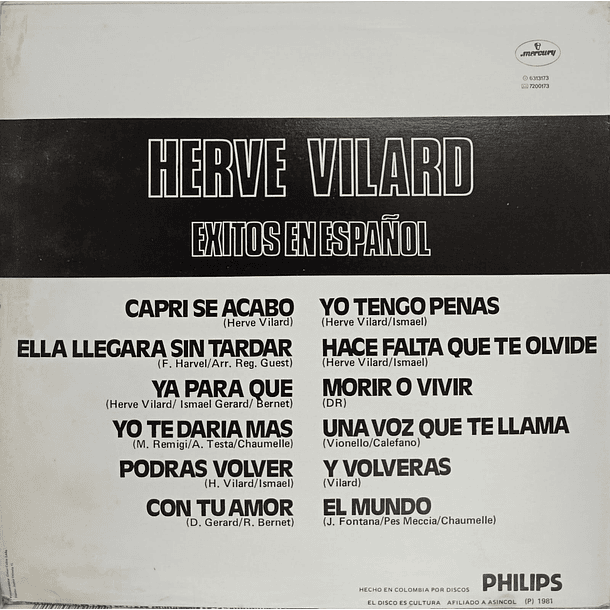 Herve Vilard - Éxitos En Español 2