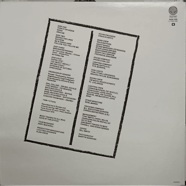 Genesis - Three Sides Live (2 LP's) 2