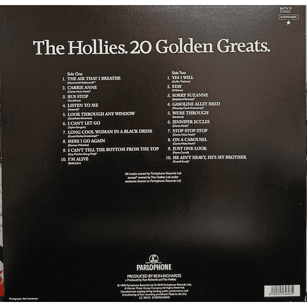 The Hollies - 20 Golden Greats 2