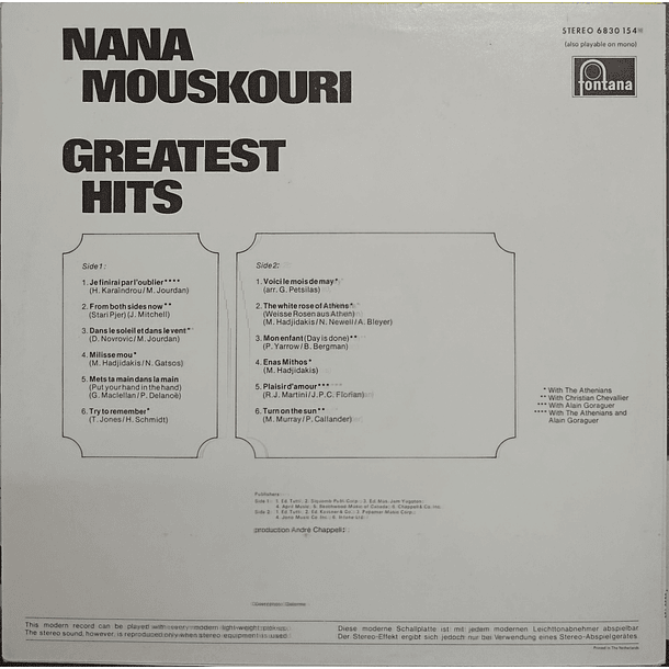 Nana Mouskouri - Greatest Hits 2