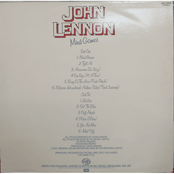 John Lennon - Mind Games 2