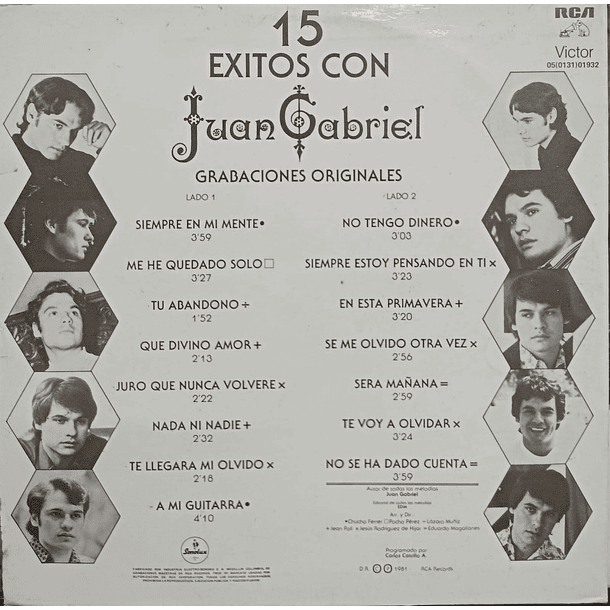 Juan Gabriel - 15 Exitos Con Juan Gabriel (Grabaciones Originales) 2