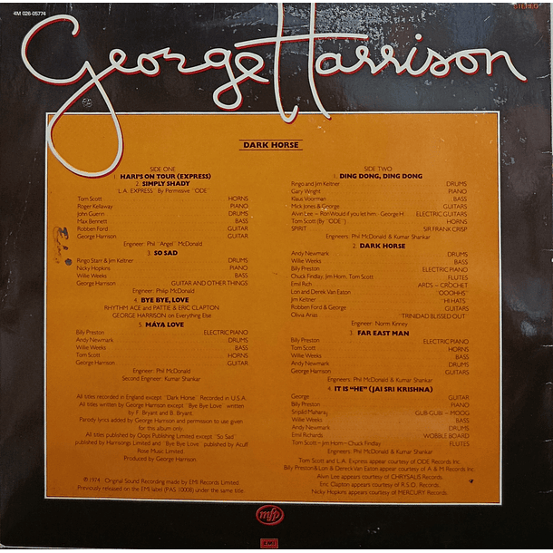 George Harrison - Dark Horse 2