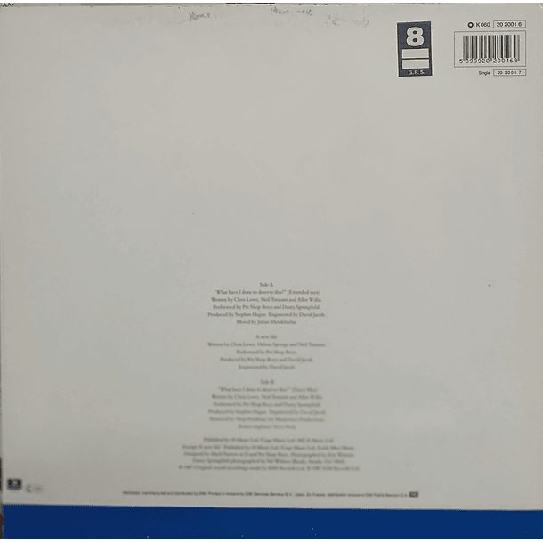 Pet Shop Boys With Dusty Springfield – What Have I Done To Deserve This? 2