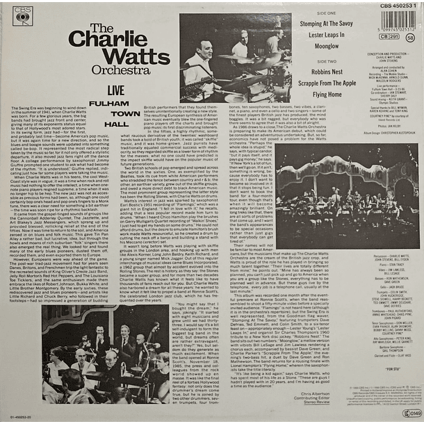 The Charlie Watts Orchestra - Live At Fulham Town Hall 2