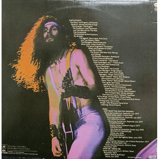 Ted Nugent - Double Live Gonzo! (2 LP's) 2