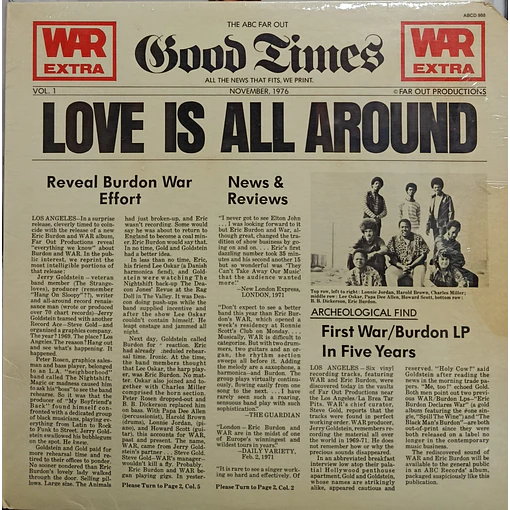 War Featuring Eric Burdon - Love Is All Around