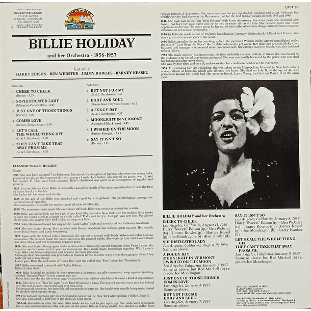 Billie Holiday - And Her Orchestra 1956-1957 2