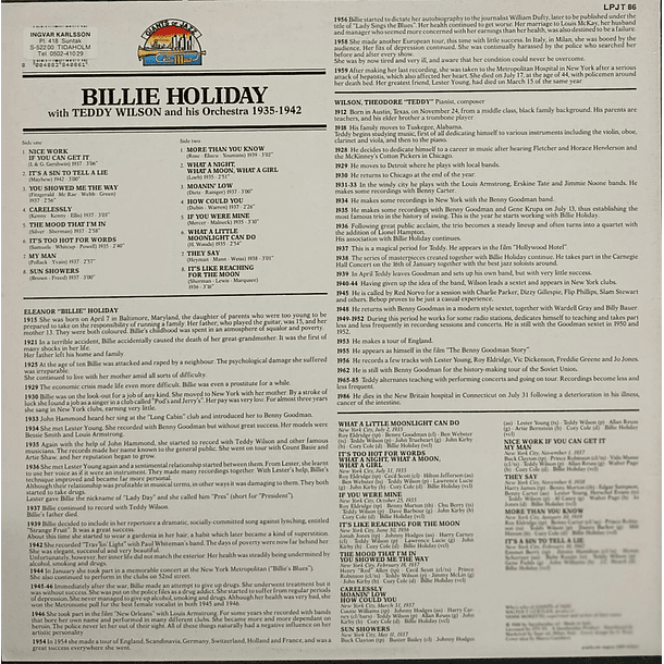 Billie Holiday - With Teddy Wilson And His Orchestra 1935-1942 2