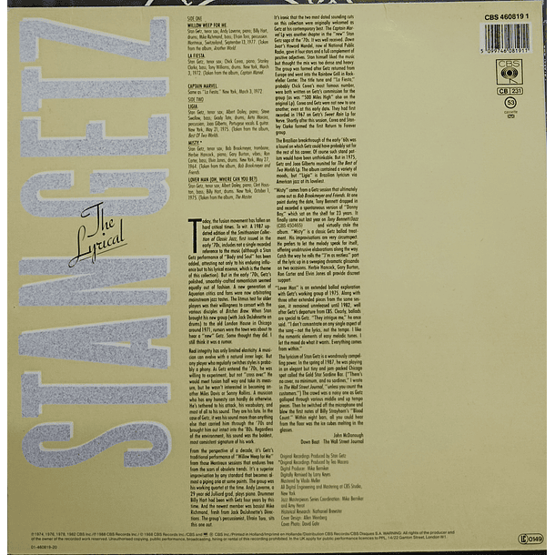 Stan Getz - The Lyrical Stan Getz 2