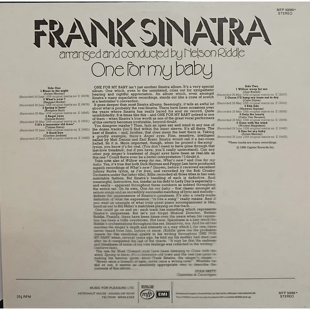 Fran Sinatra - One For My Baby 2