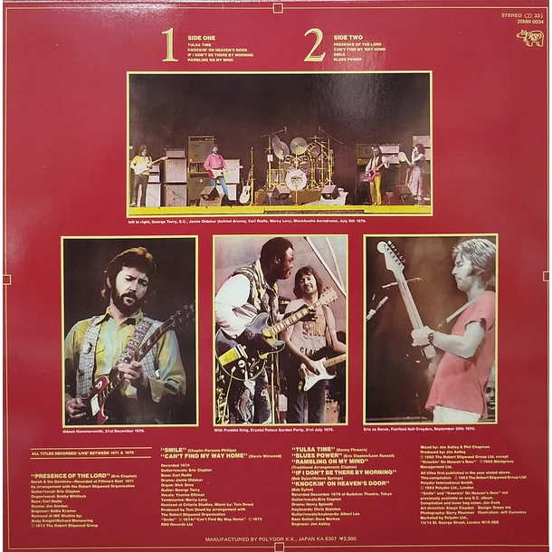 Eric Clapton - Timepieces Vol. II - 'Live