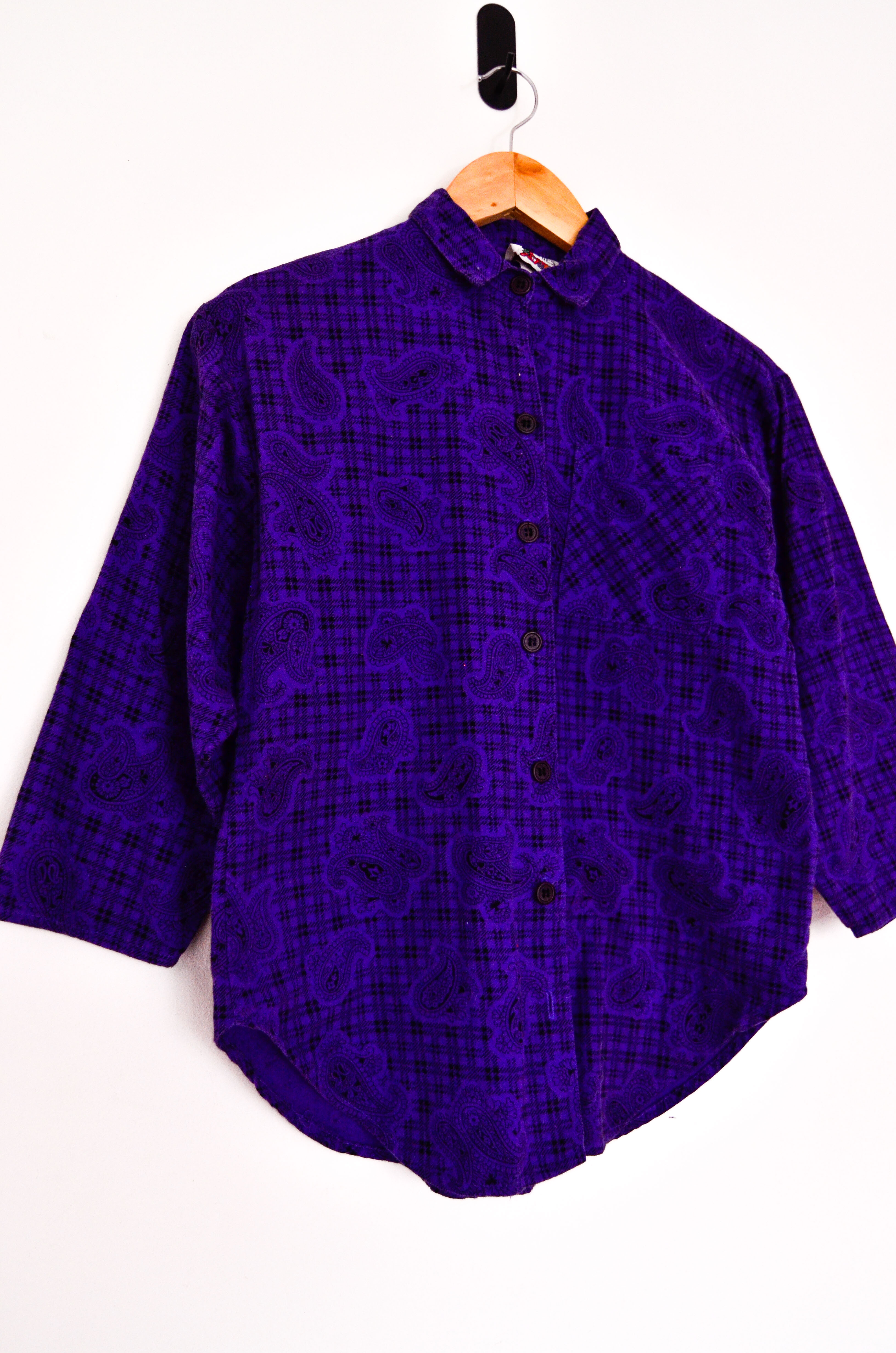 Camisa purple paisley vntg