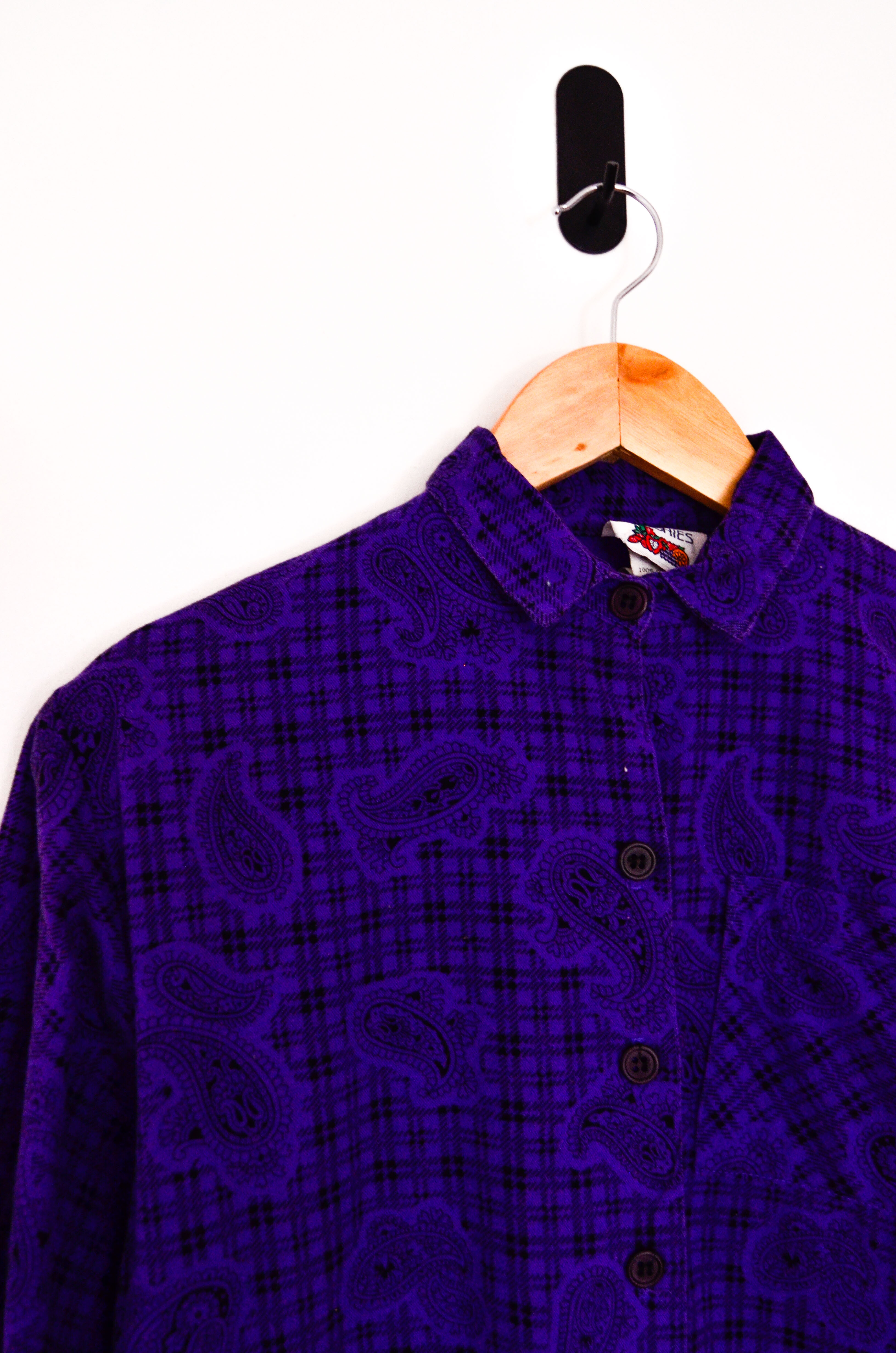 Camisa purple paisley vntg