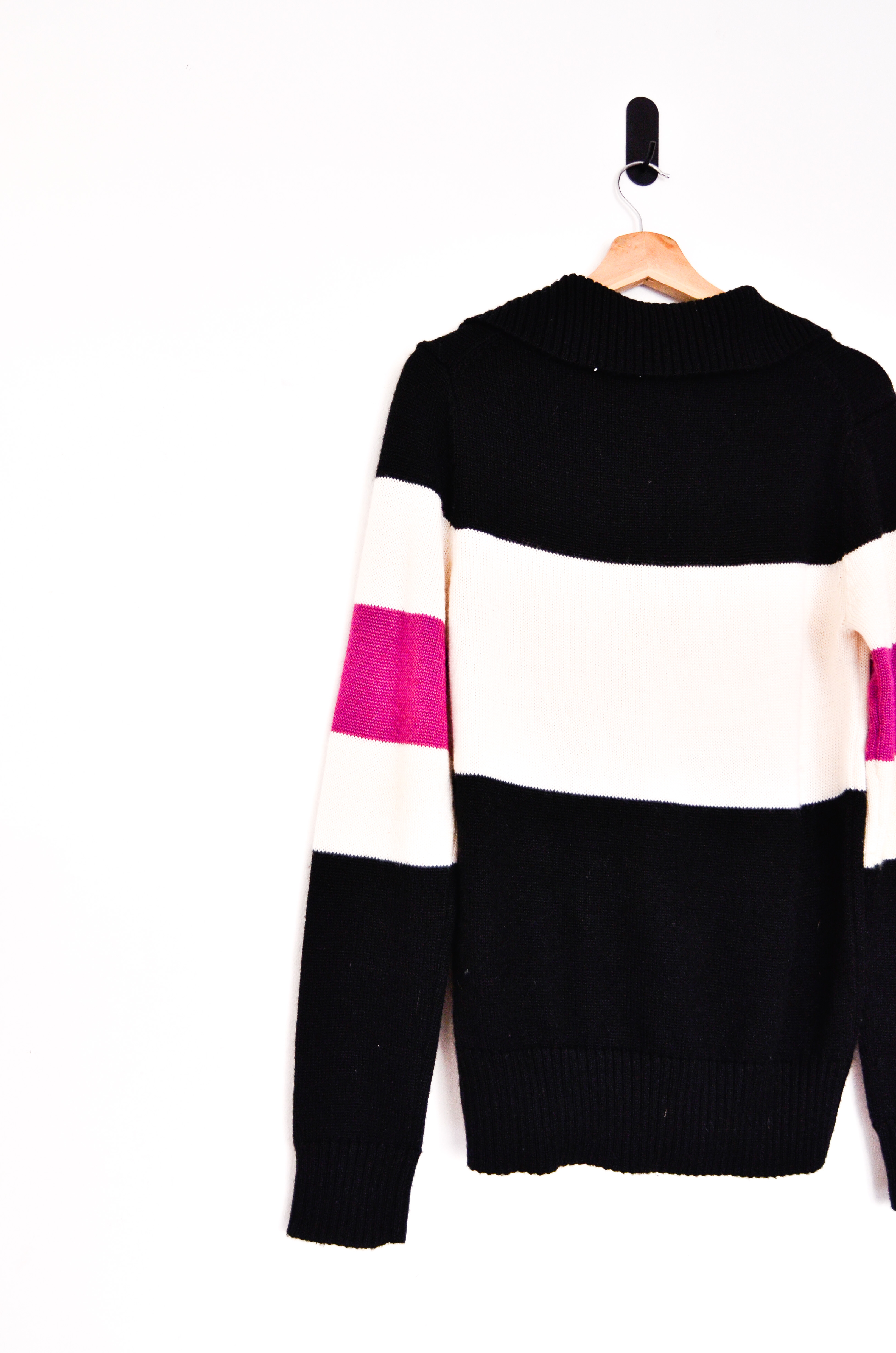 Sweater black & pink