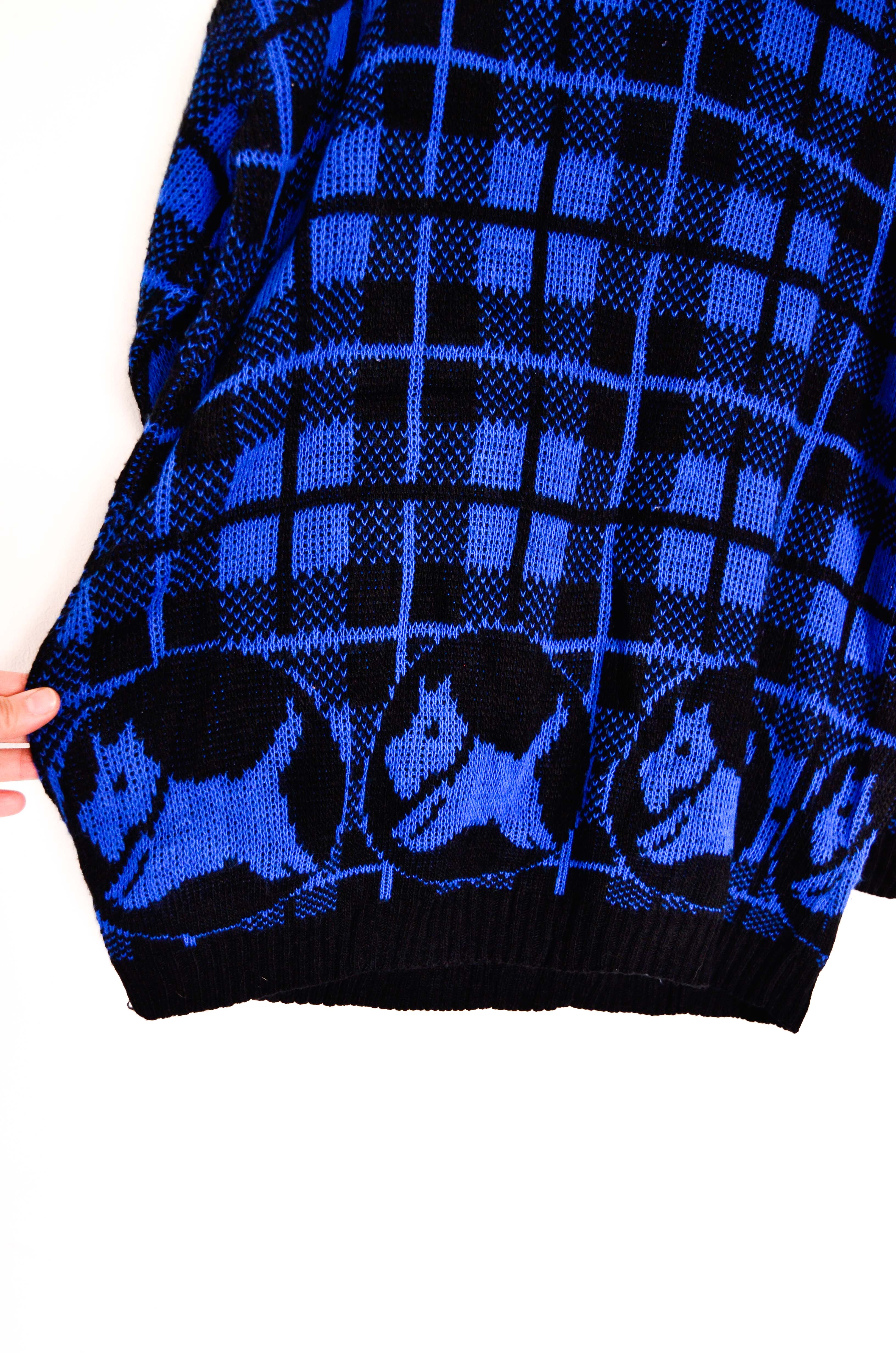 Sweater tartán blue vintage