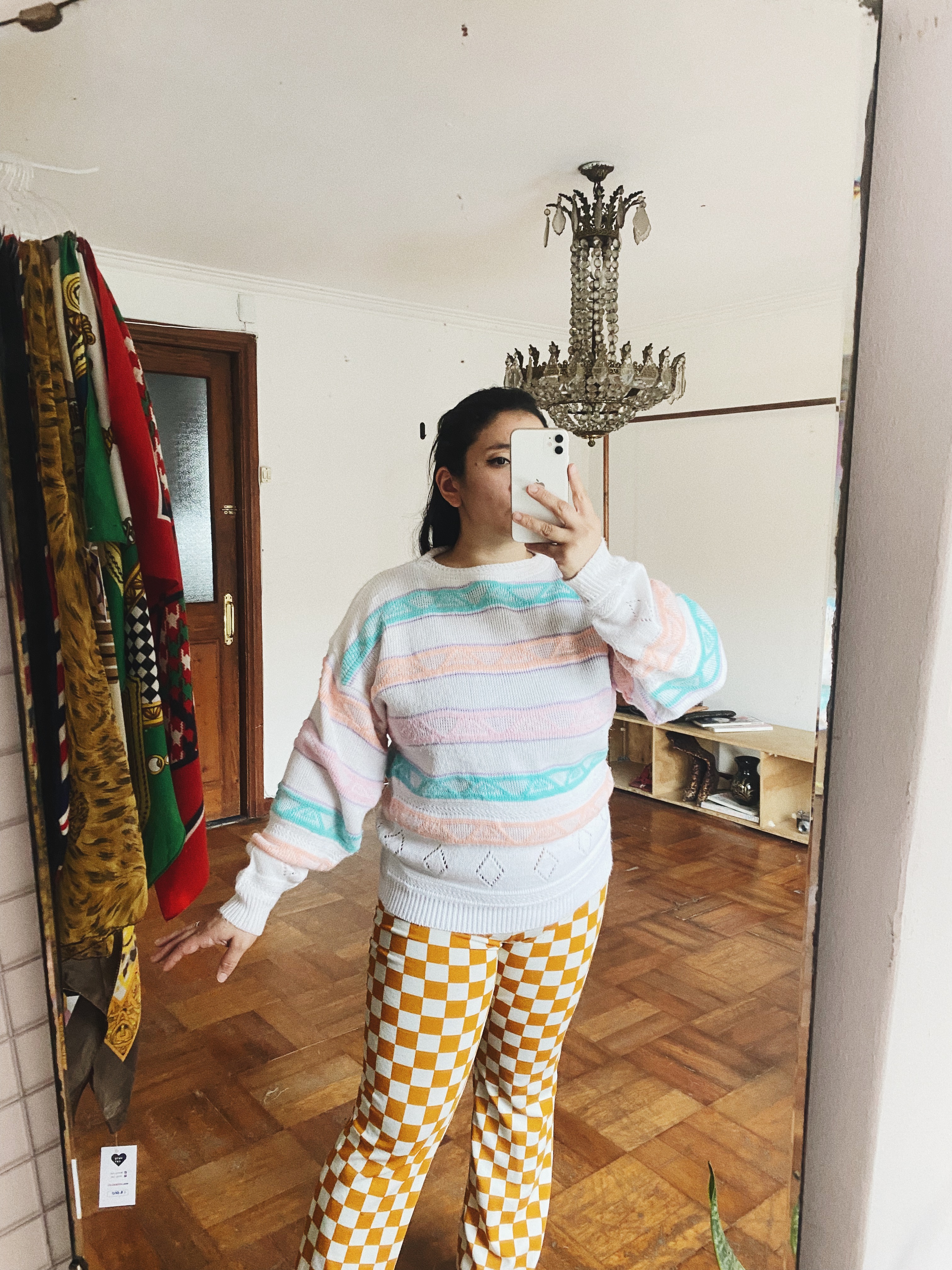Sweater rayado pastel vintage