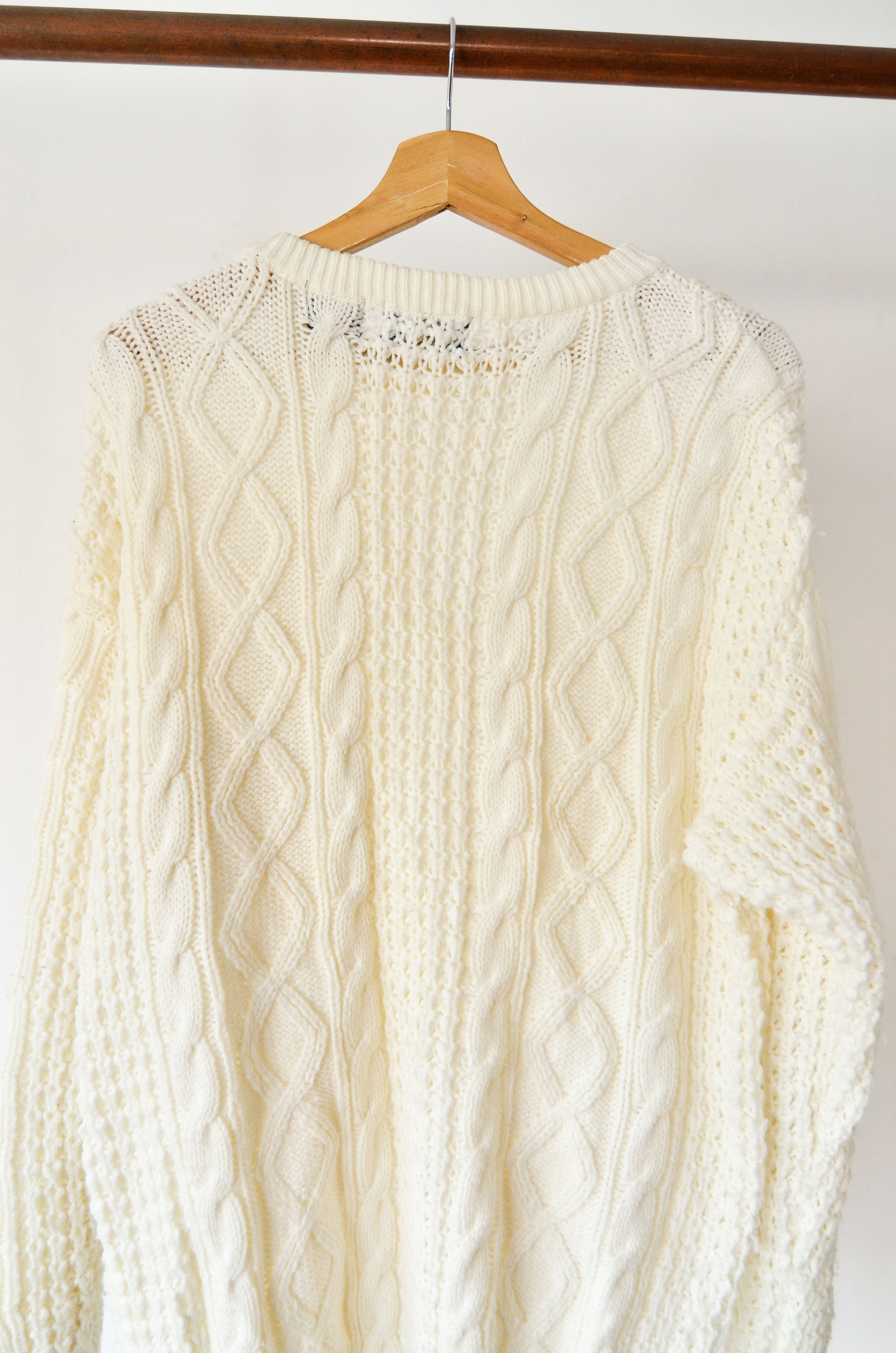 Sweater marfil vintage trenzado