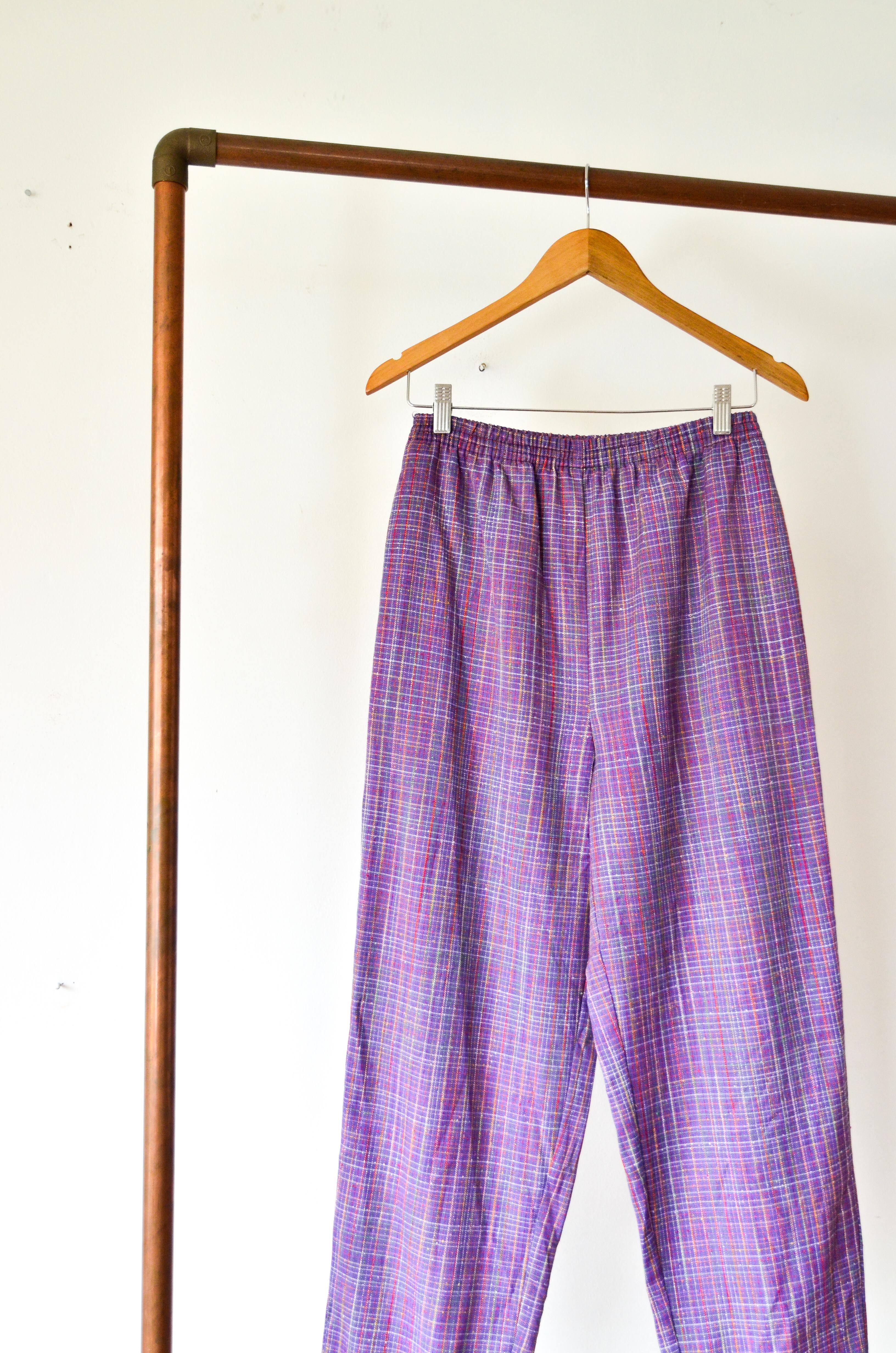 Pantalón purple tartán vintage