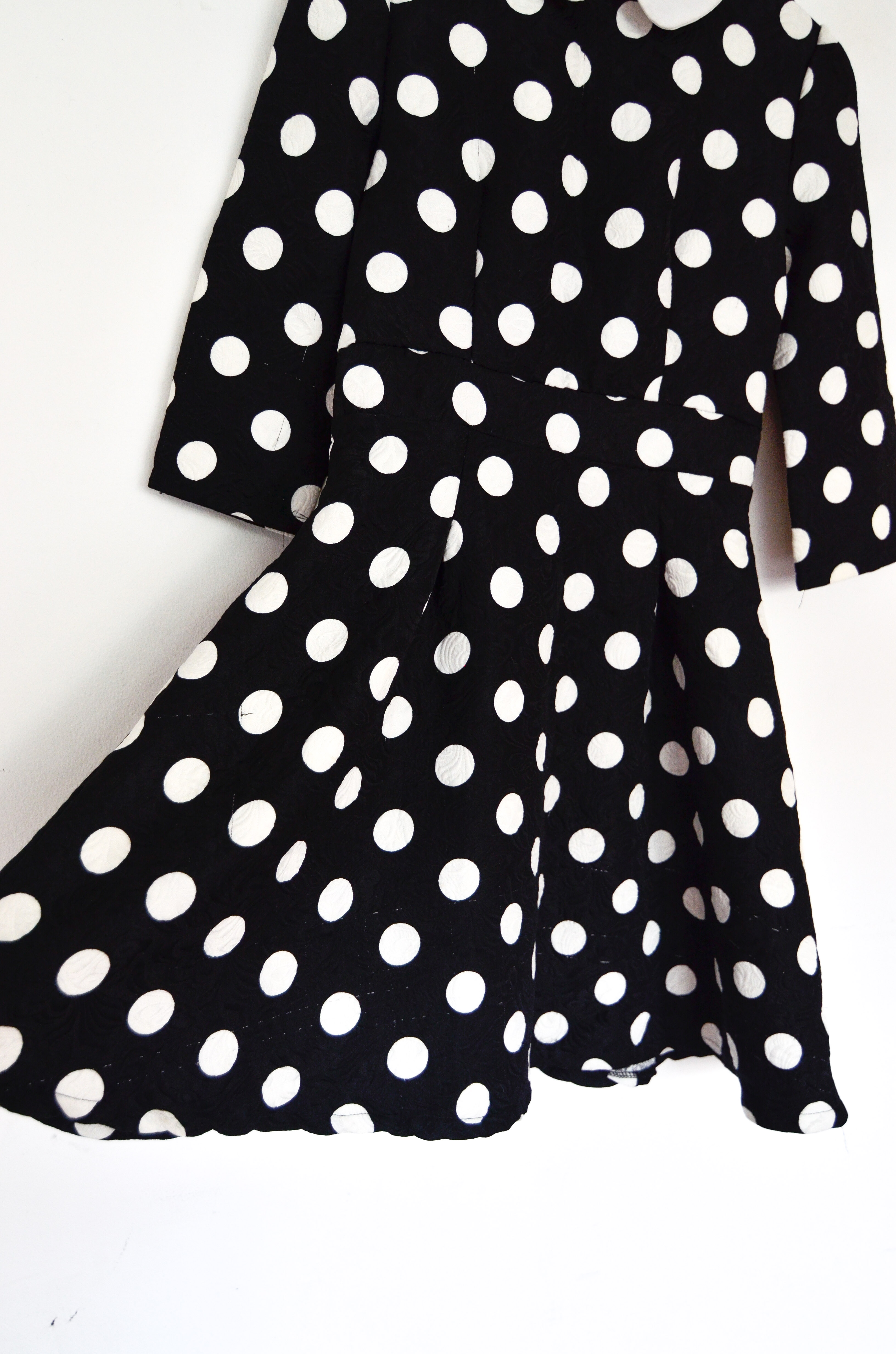 Vestido negro polka dots
