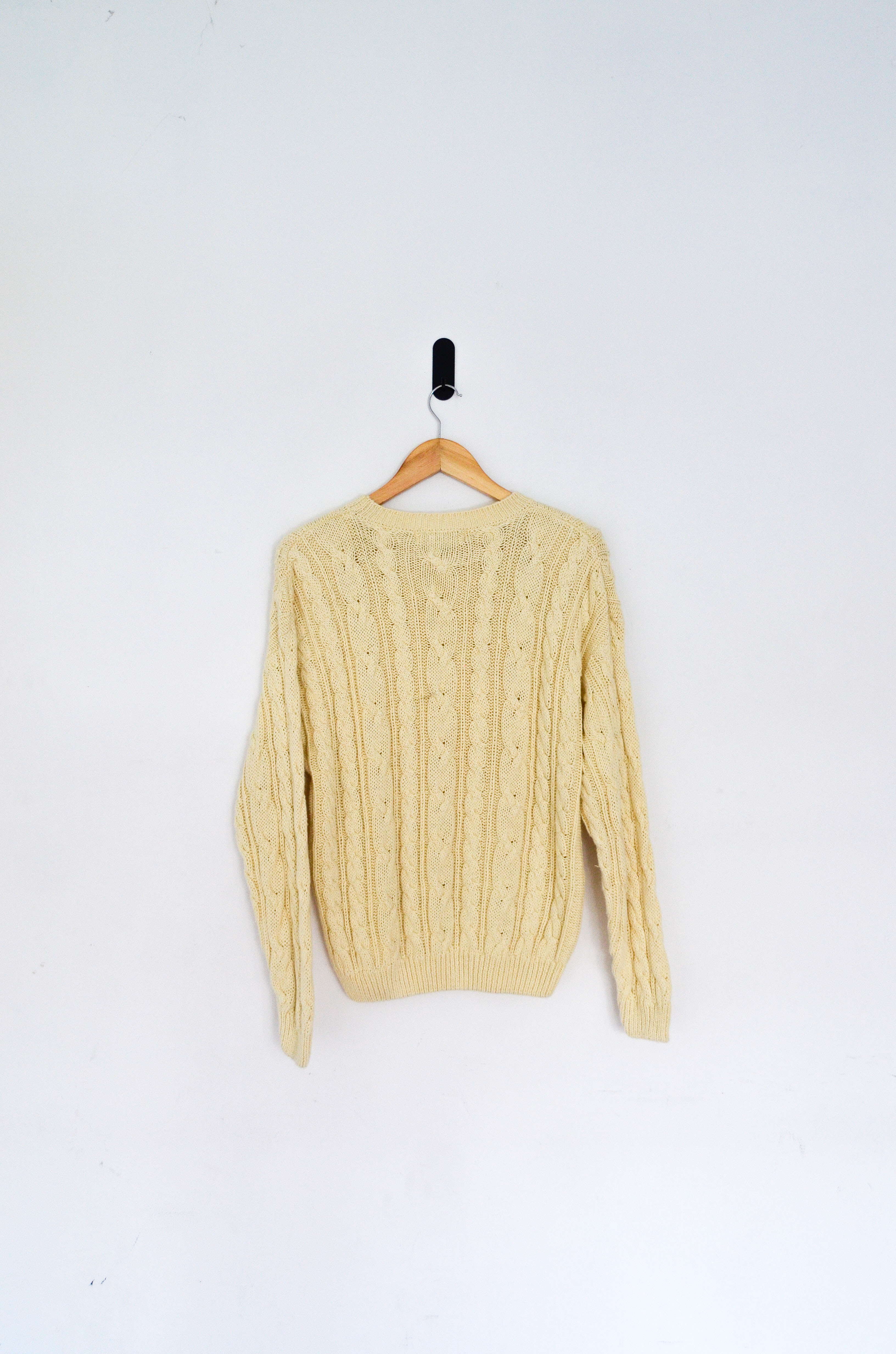 Sweater amarillo trenzado vintage