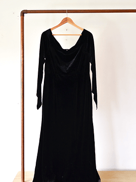 Maxi vestido negro plush