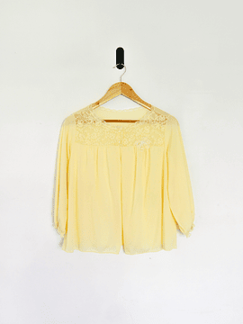 Blusa lencera amarillo pastel 
