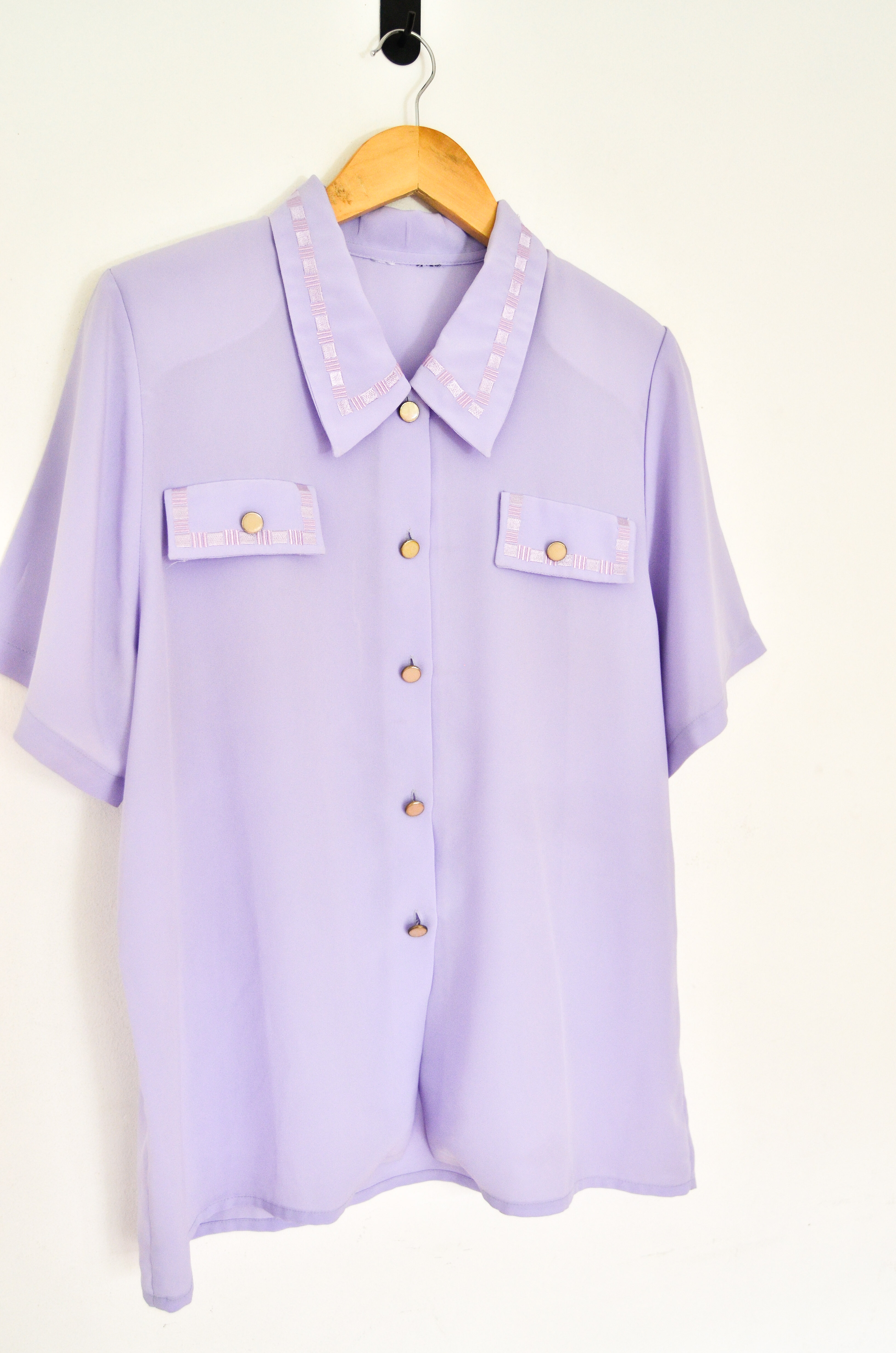 Camisa lila pastel vntg