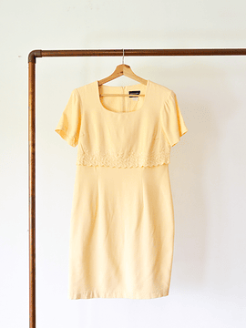 Vestido yellow pastel vintage