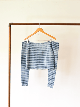 Top gingham blue
