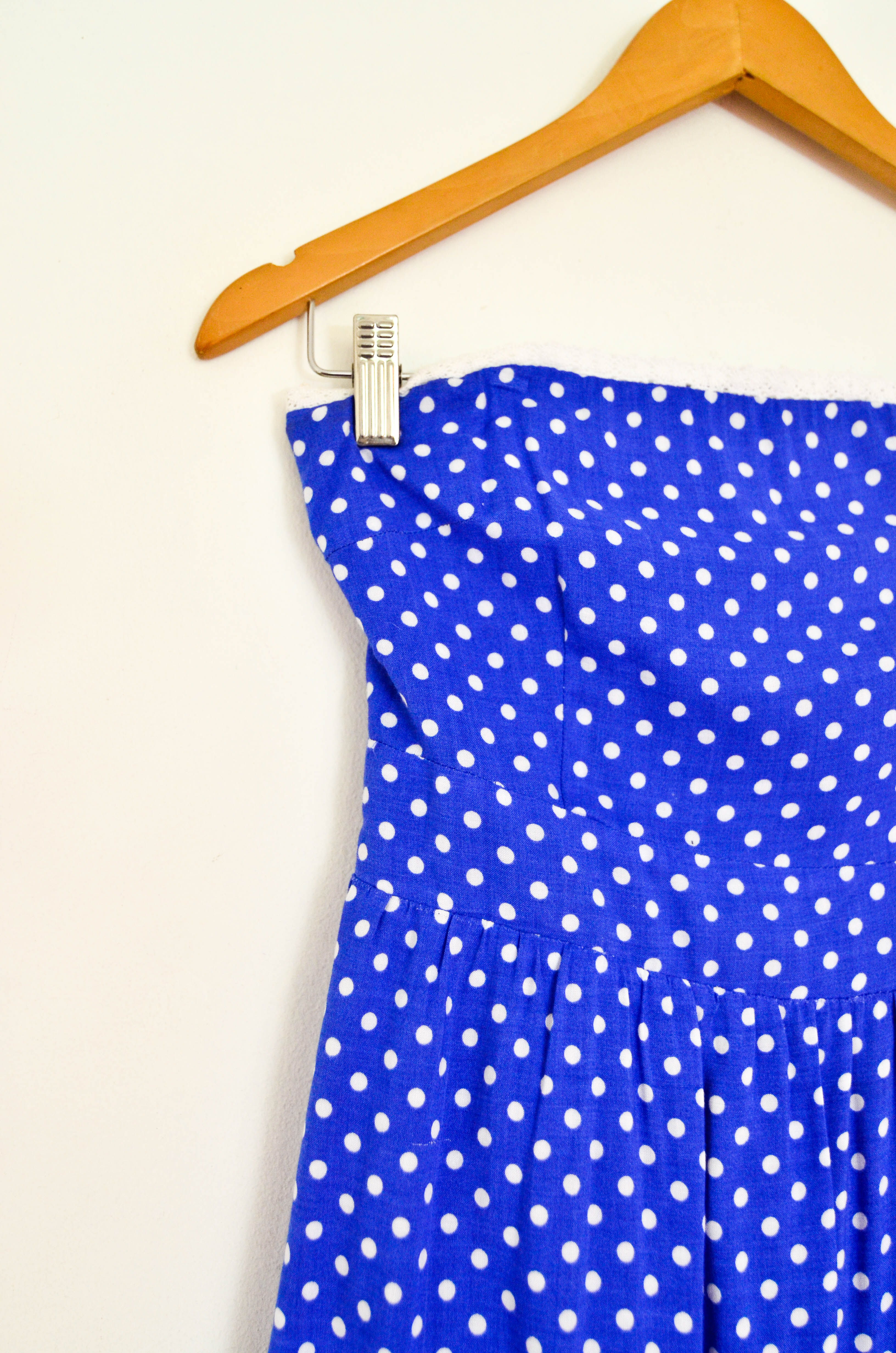 Vestido azulino polka dots