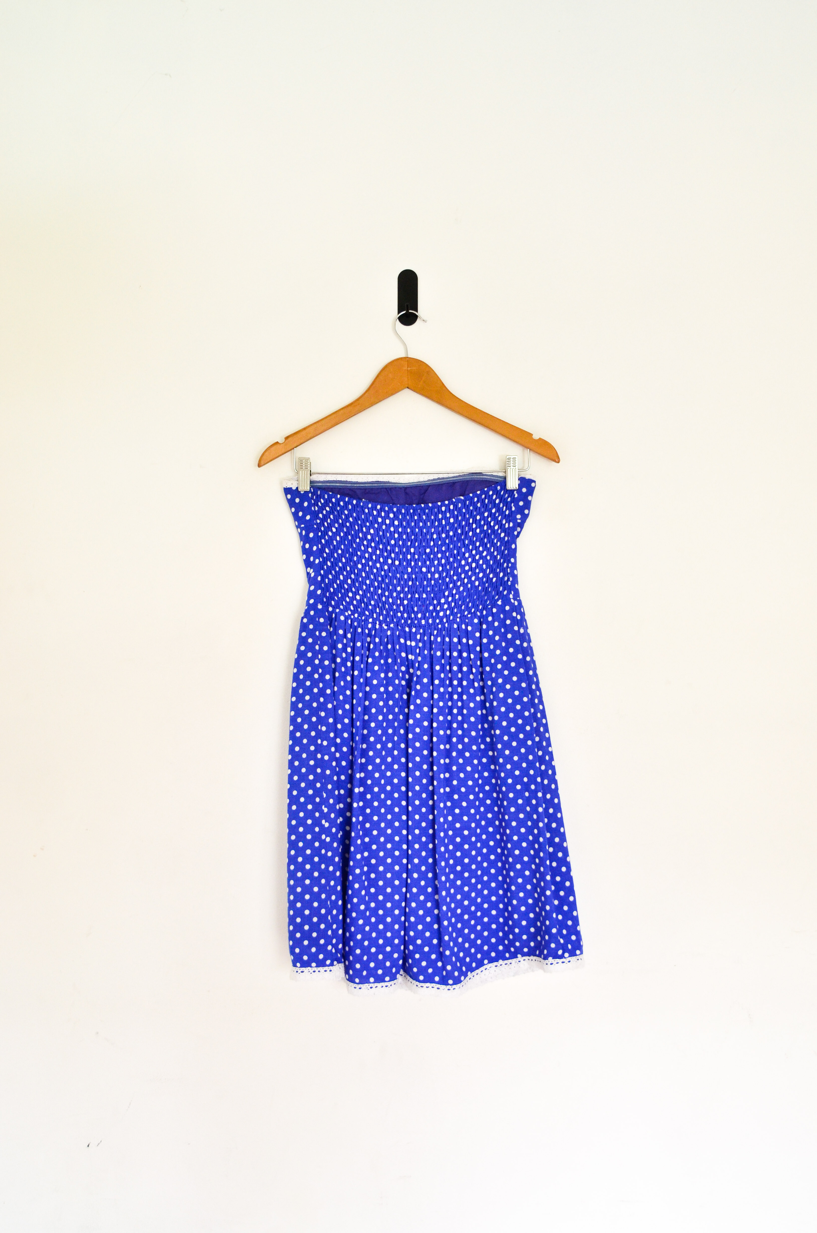 Vestido azulino polka dots