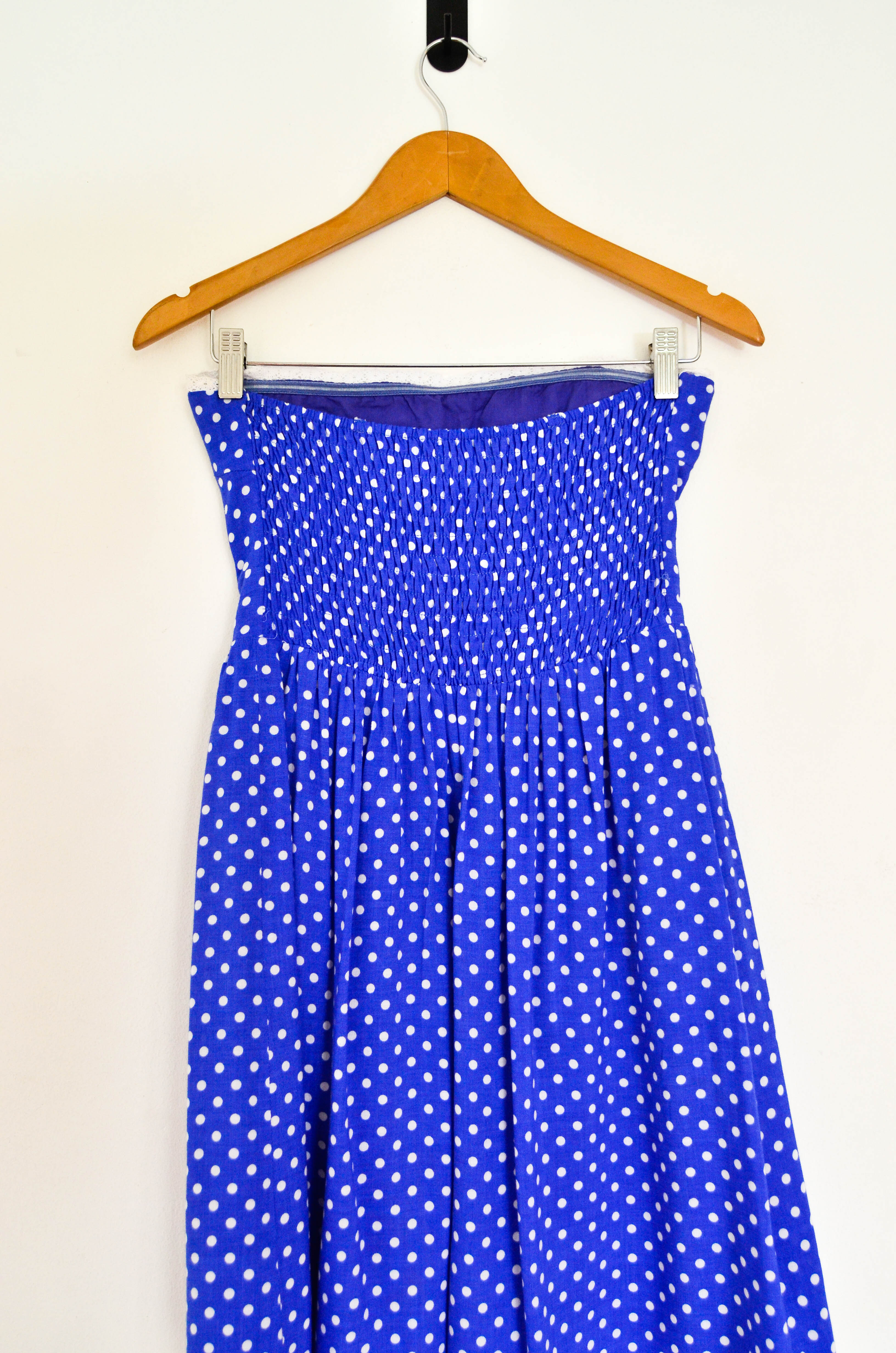 Vestido azulino polka dots