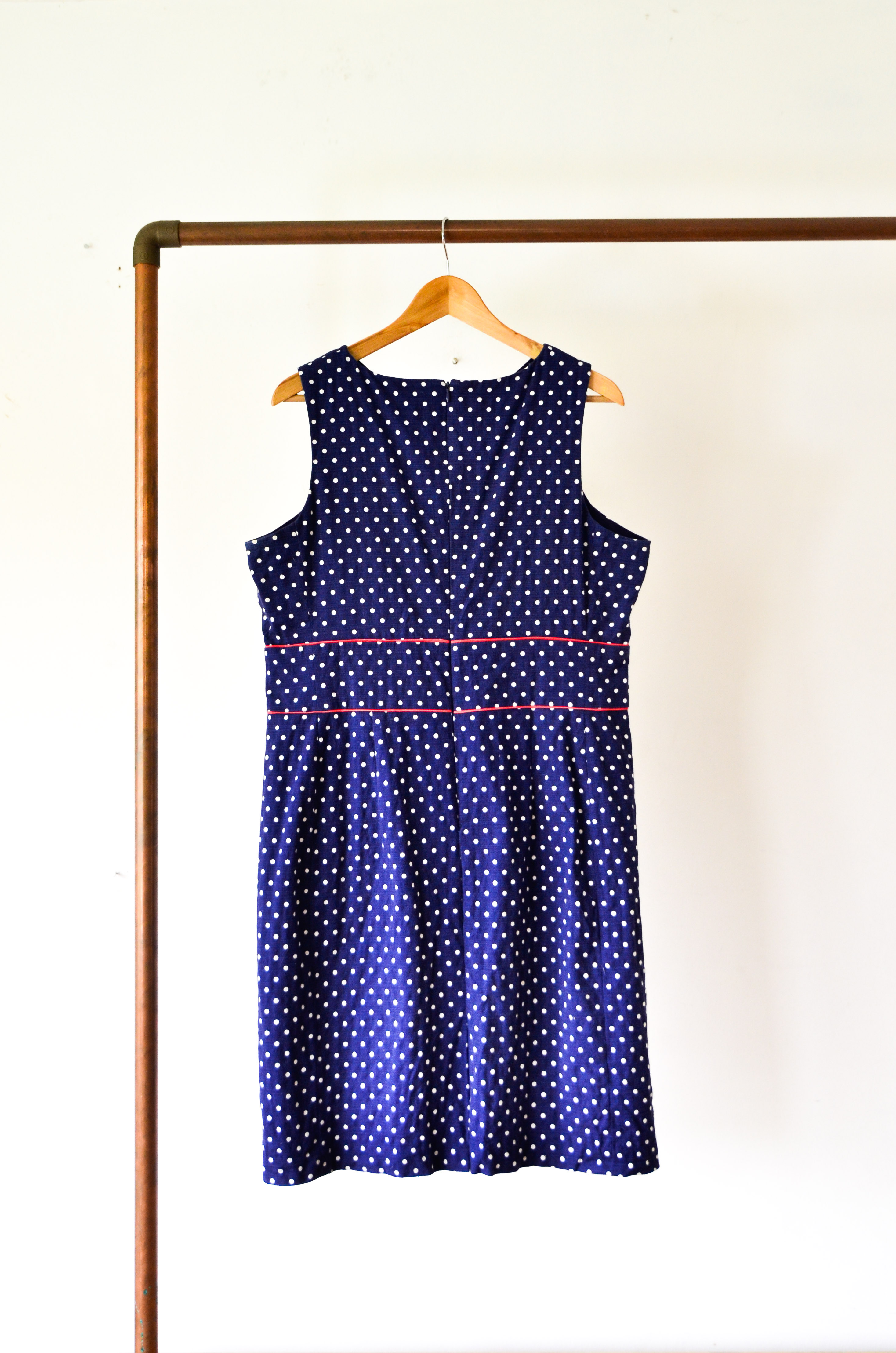 Jumper navy polka dots