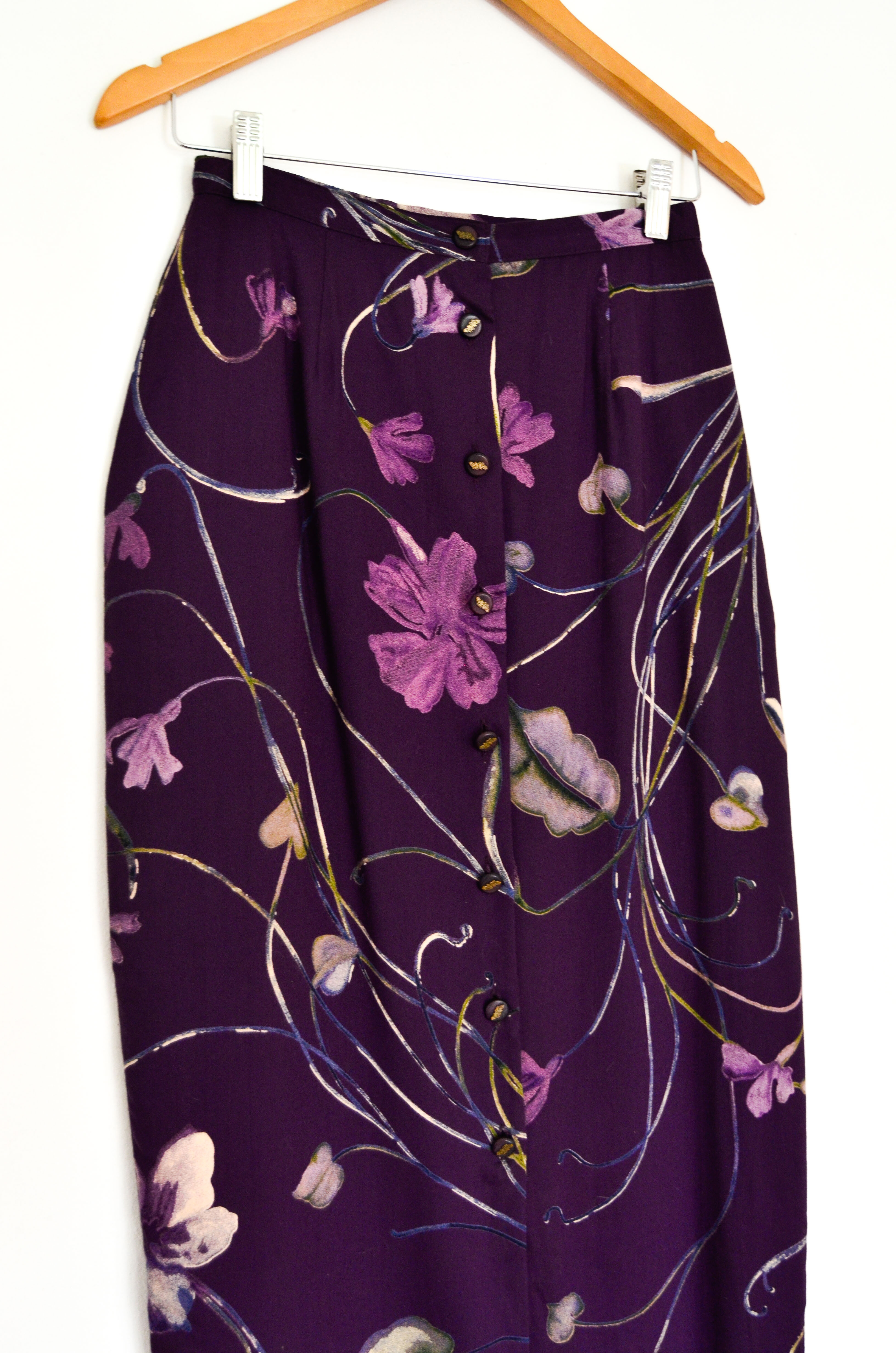 Maxi falda purple botones