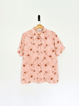 Camisa pastel coral flores