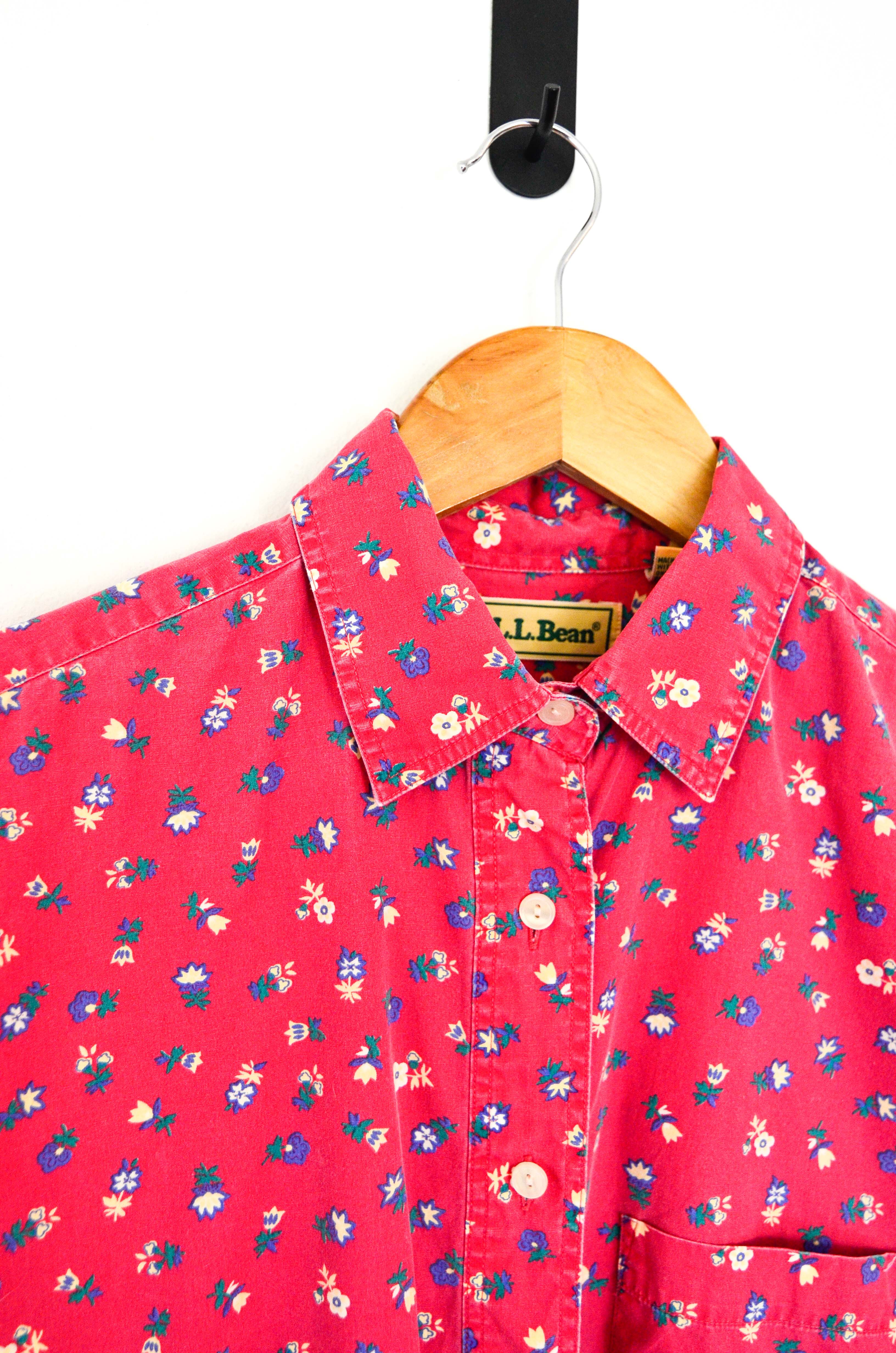 Camisa coral floral cotton