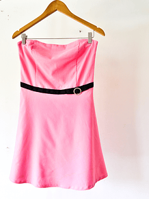 Vestido pink strapless