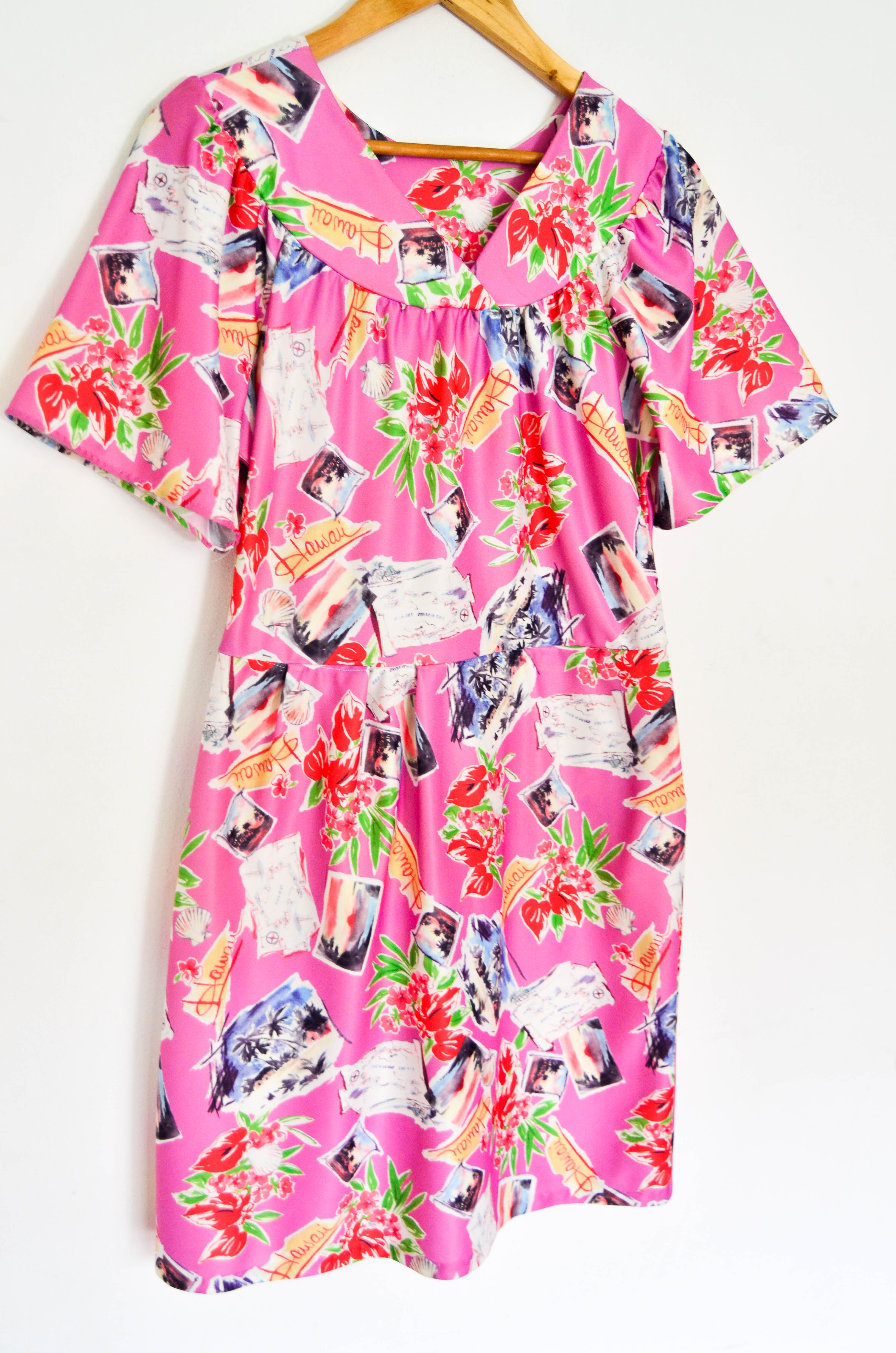 Vestido reworked tropical pink