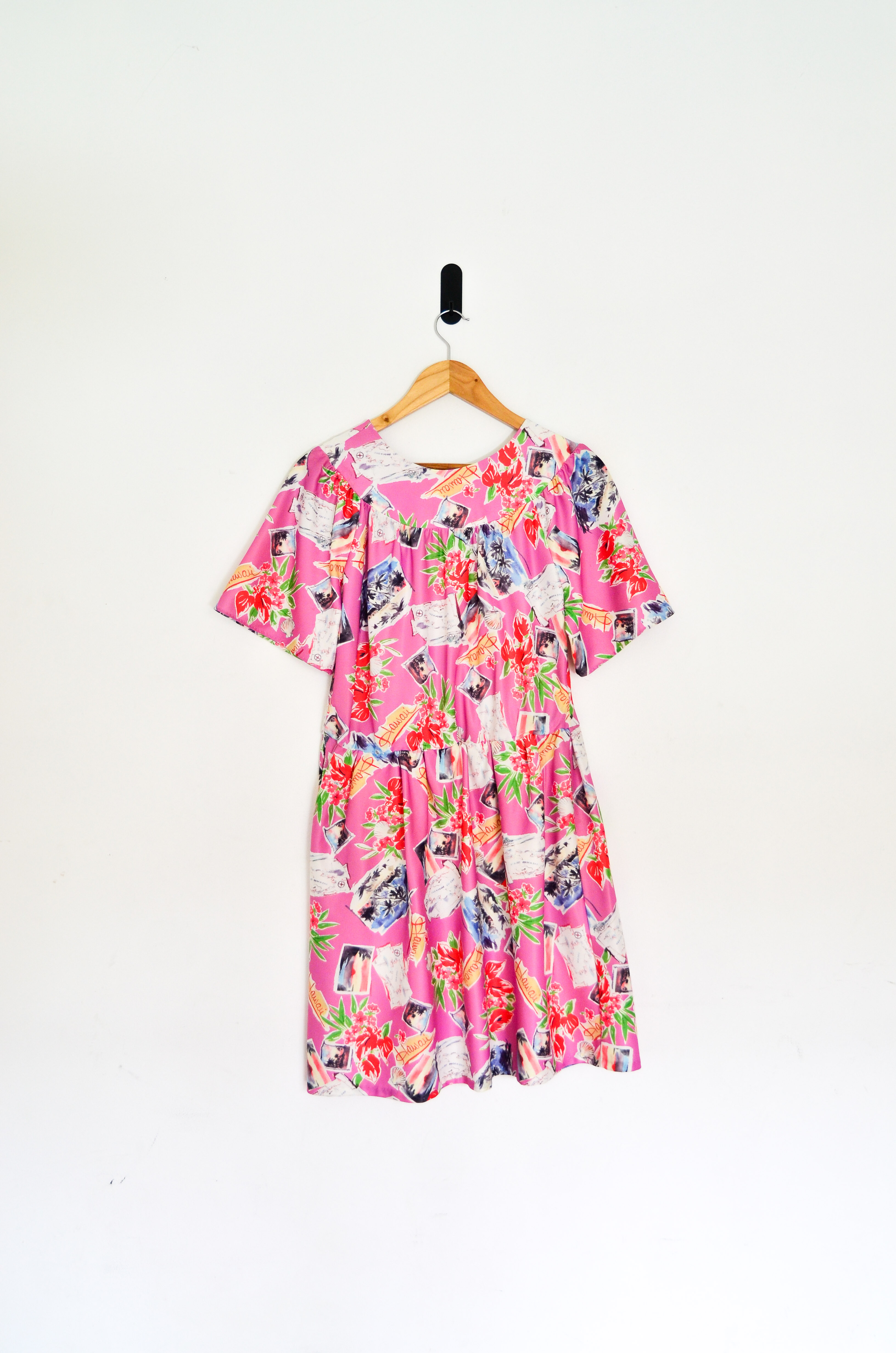 Vestido reworked tropical pink