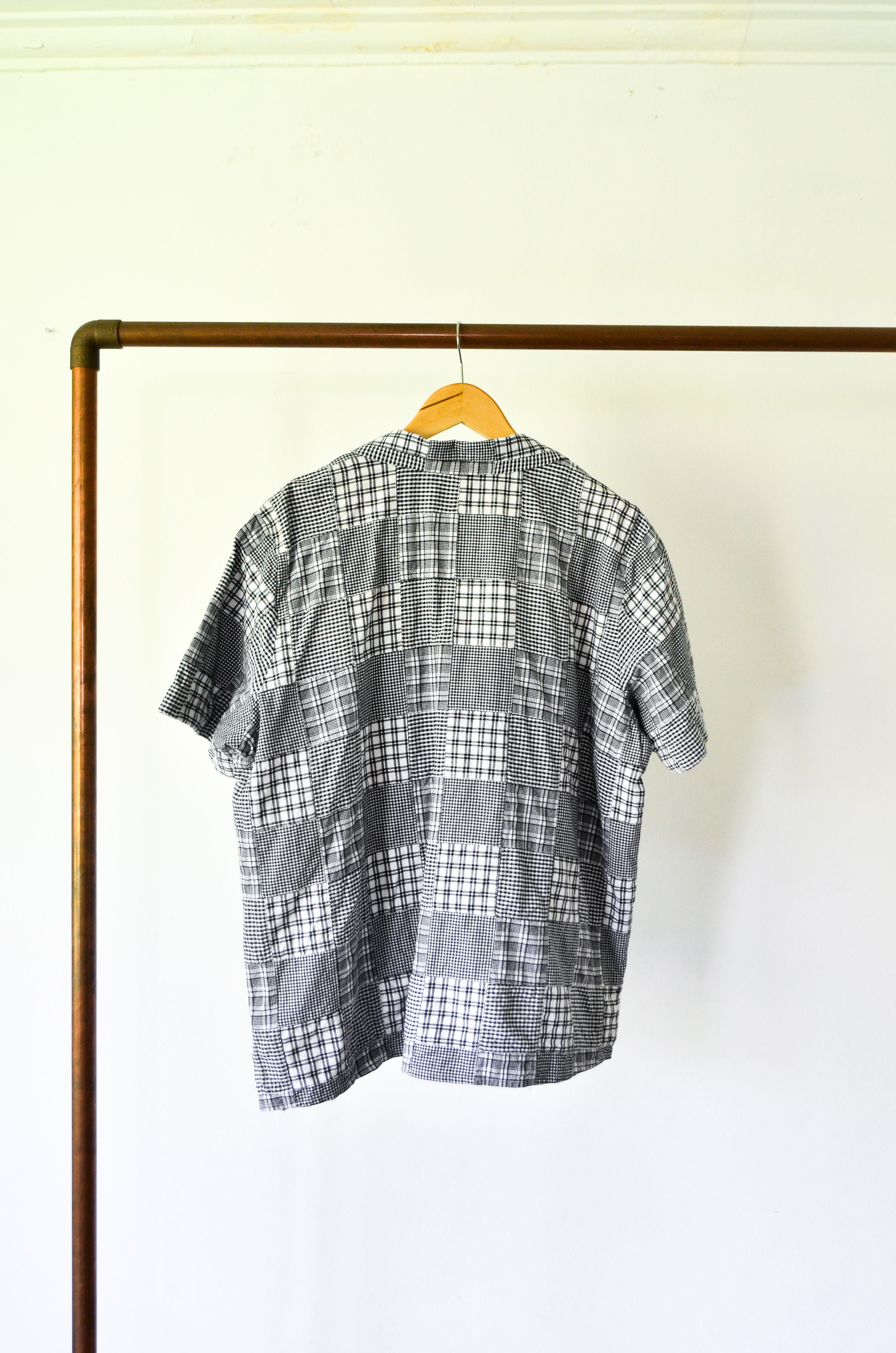 Camisa gingham patchwork