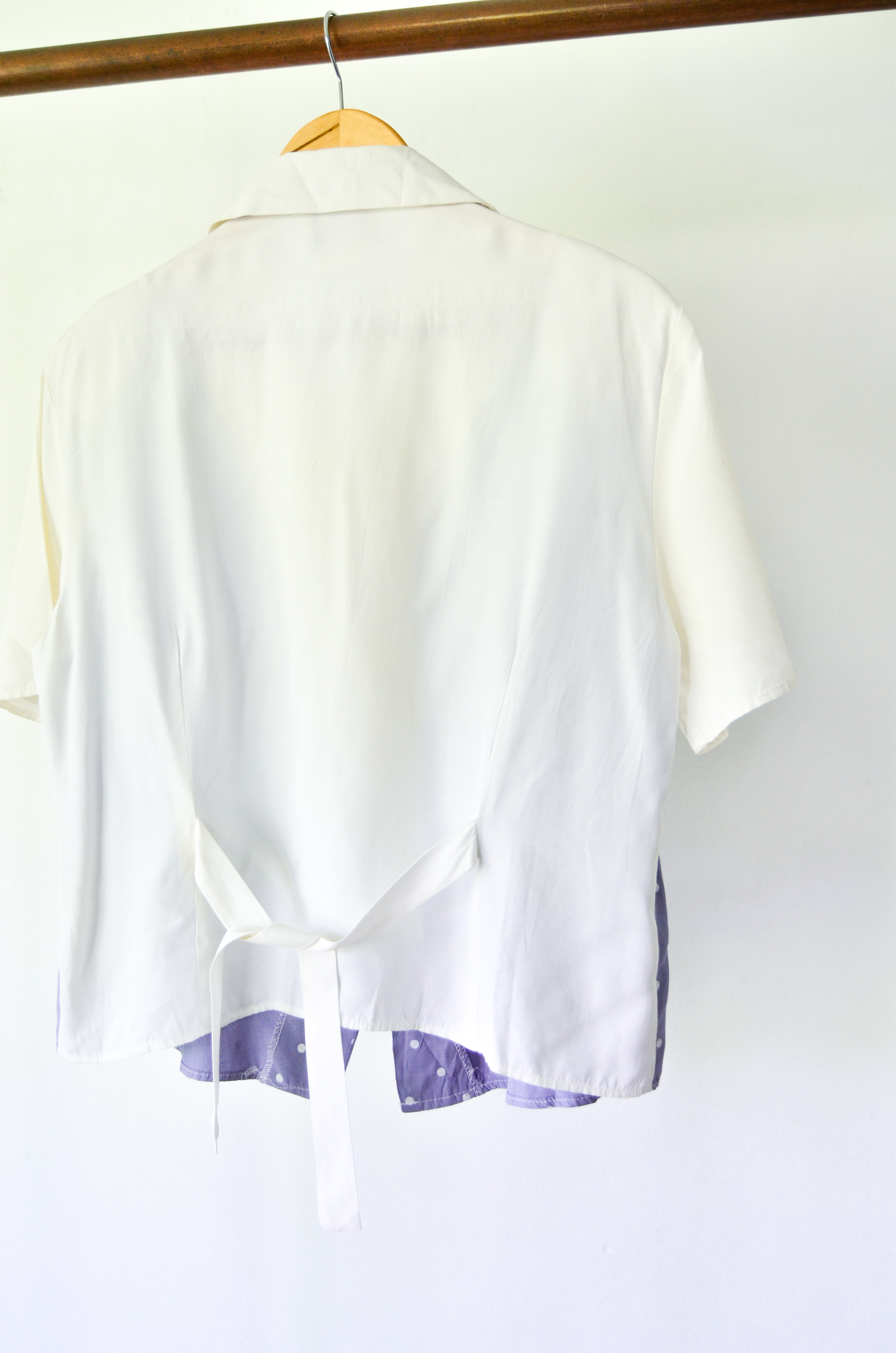 Blusa 90s lila polka dots