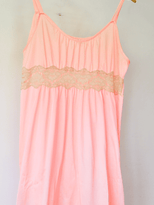 Slipdress vintage naranjo pastel