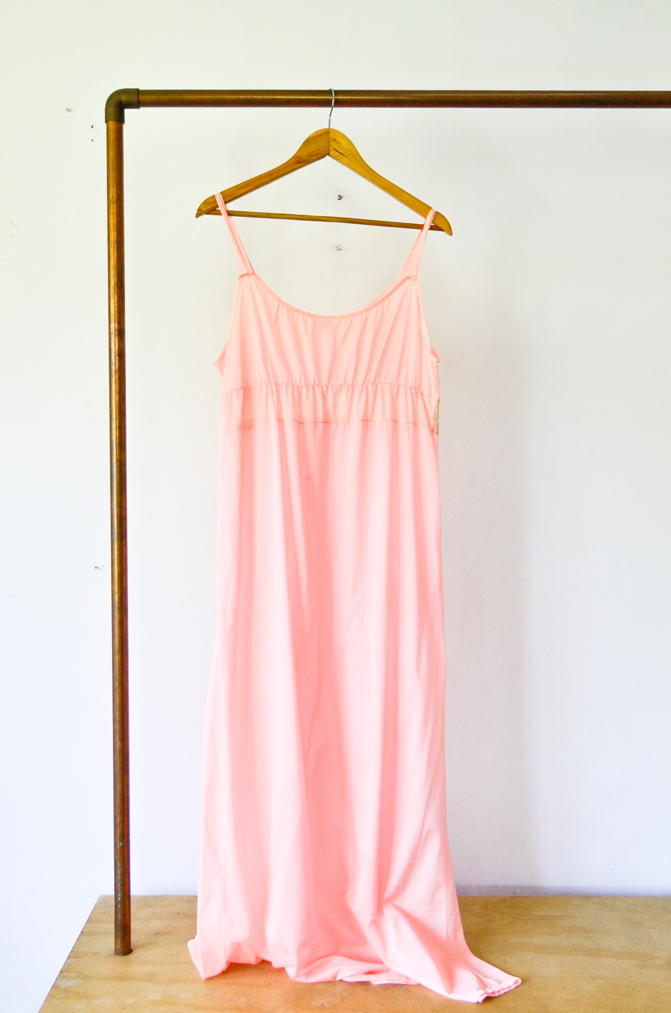 Slipdress vintage naranjo pastel