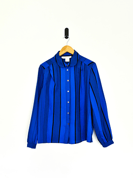 Blusa azul klein 80s