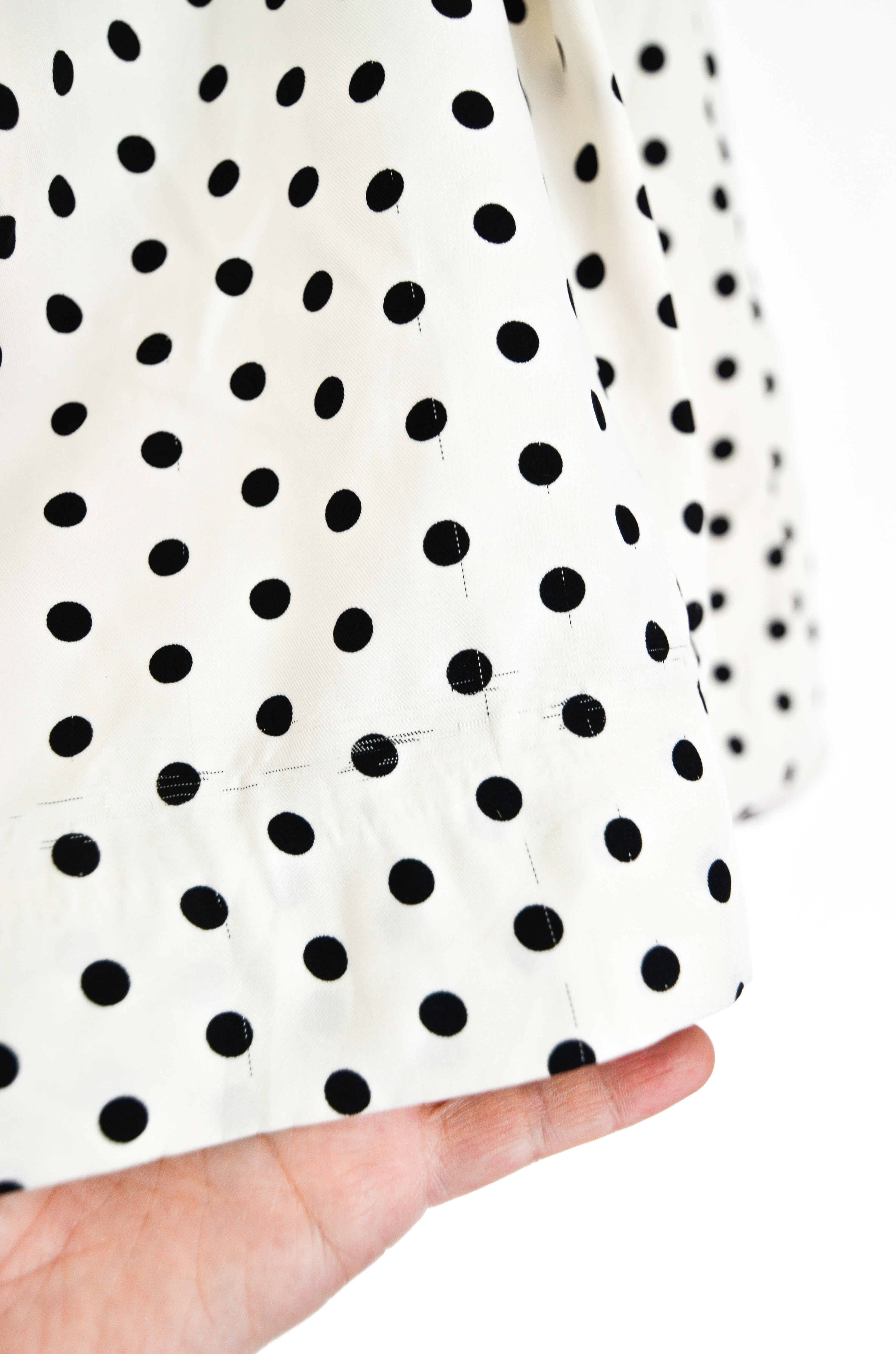 Falda marfil polka dots