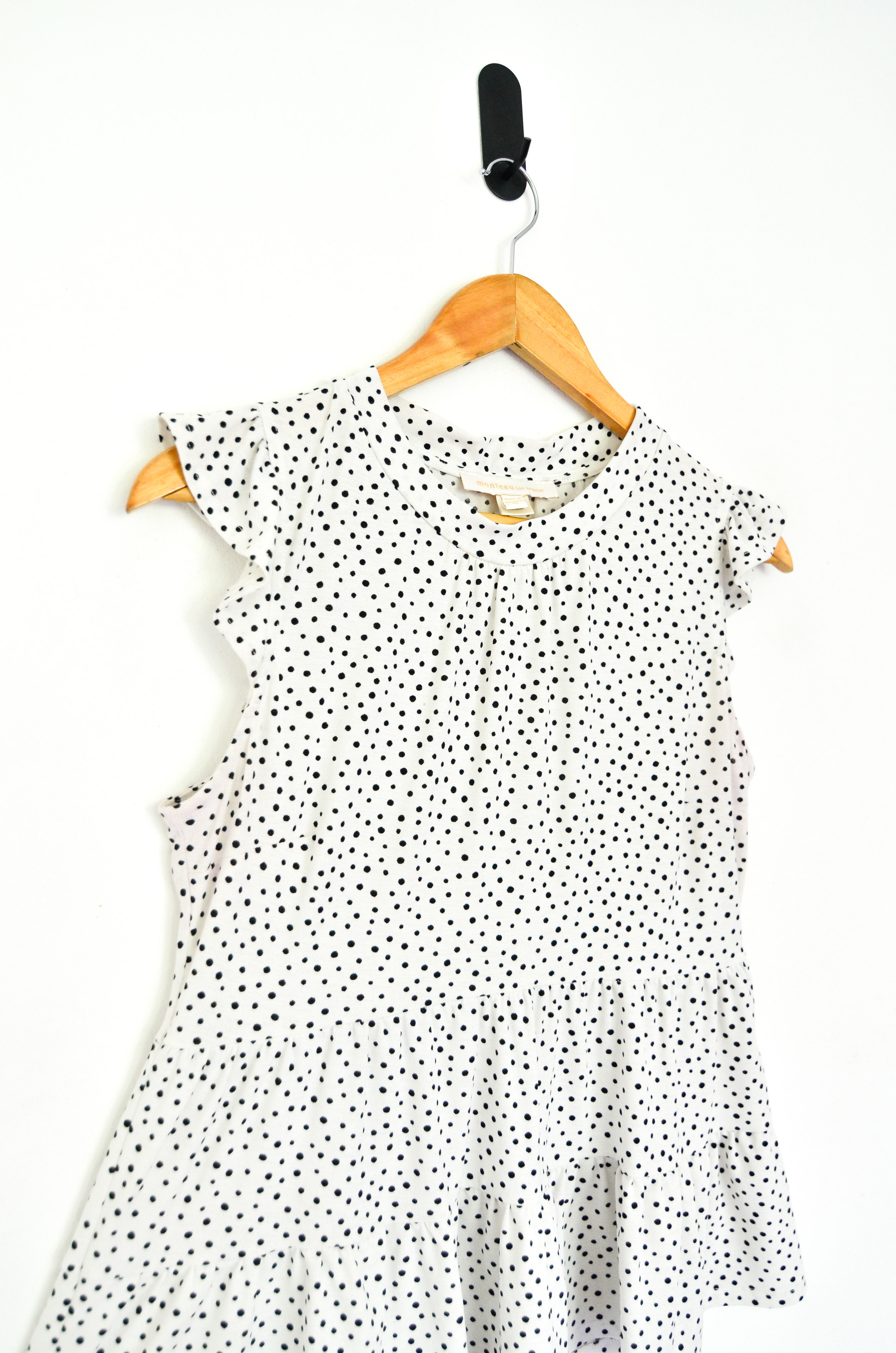 Top blanco polka dots