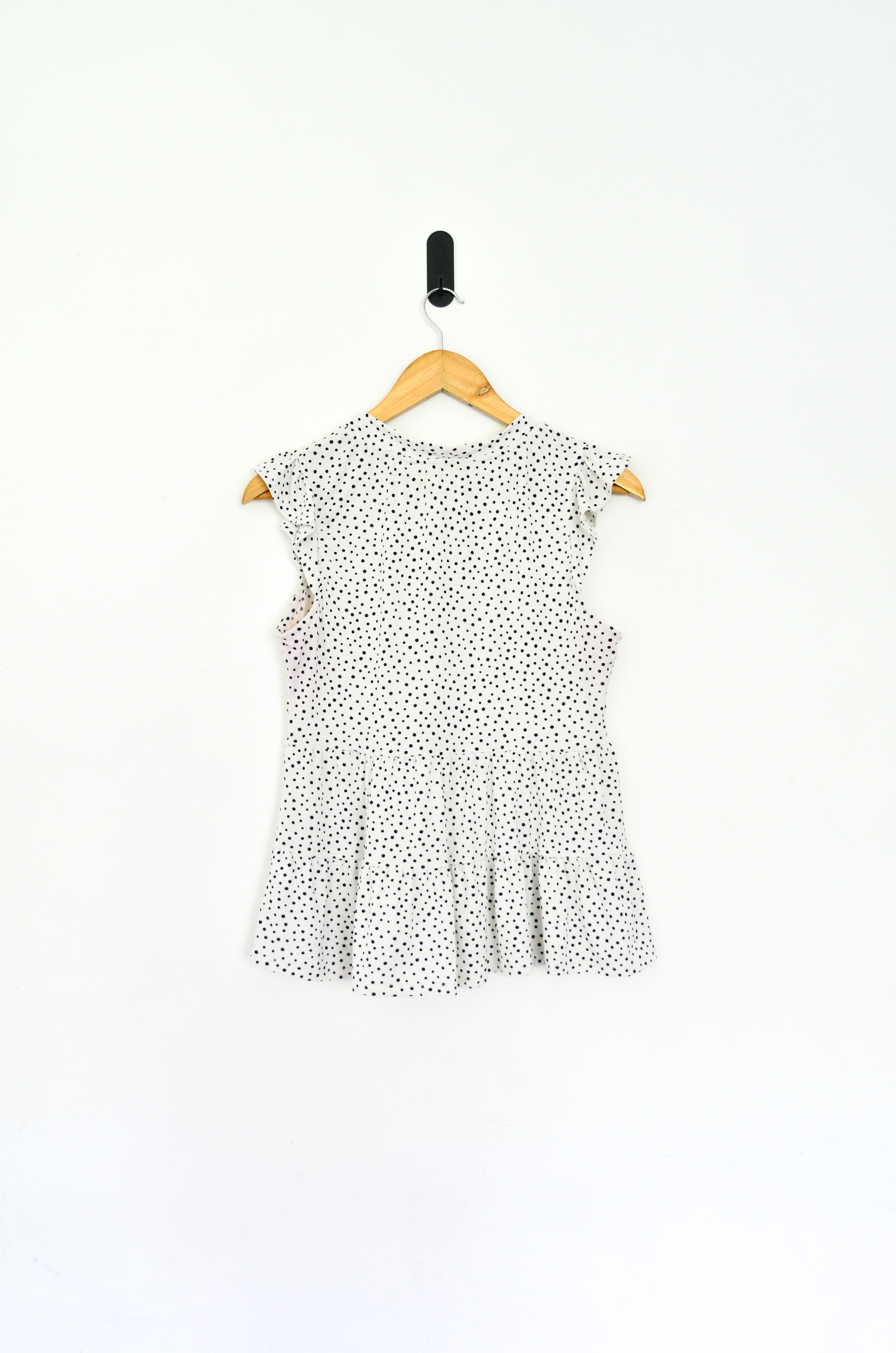 Top blanco polka dots