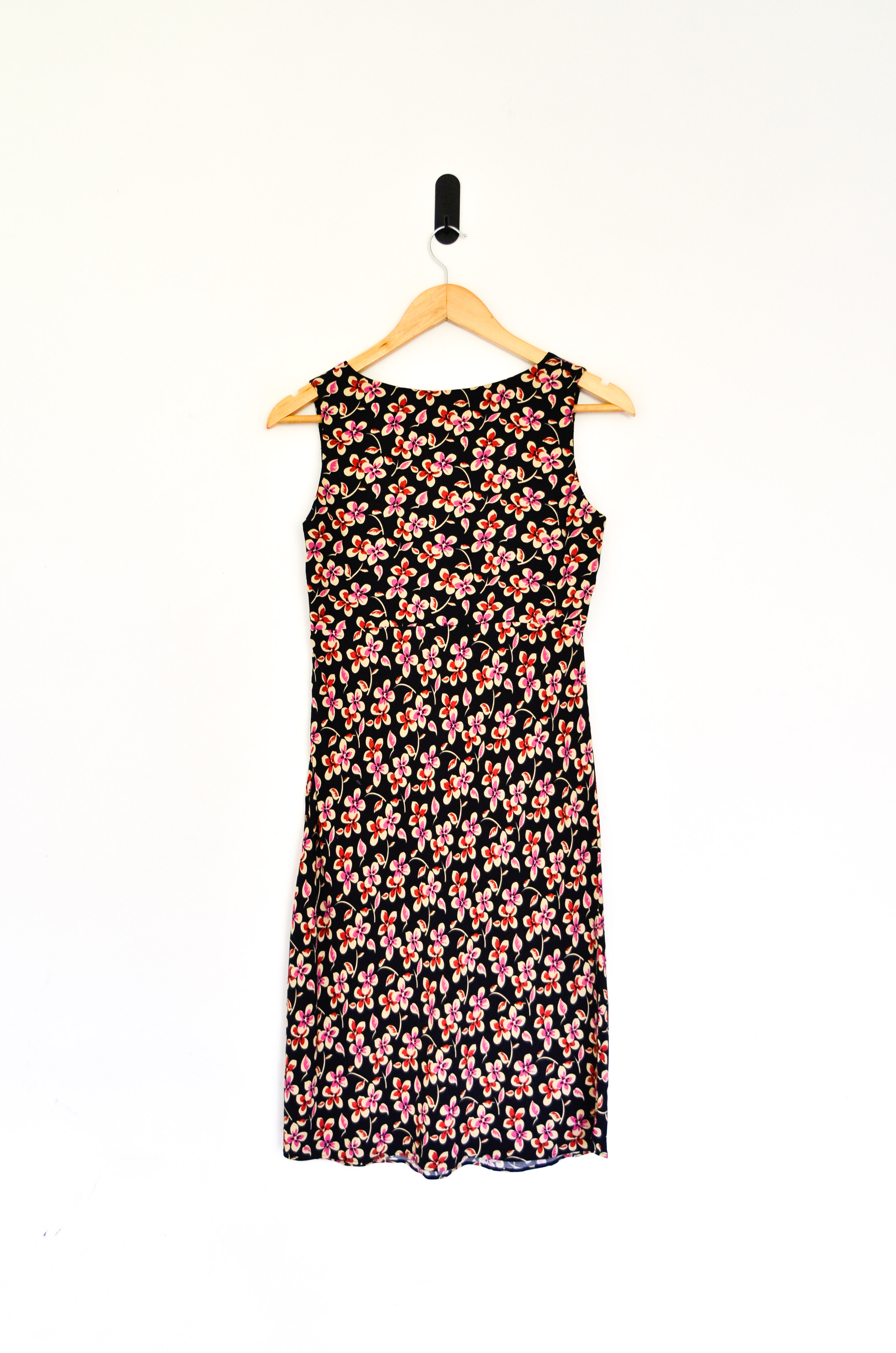 Vestido floral 90s negro