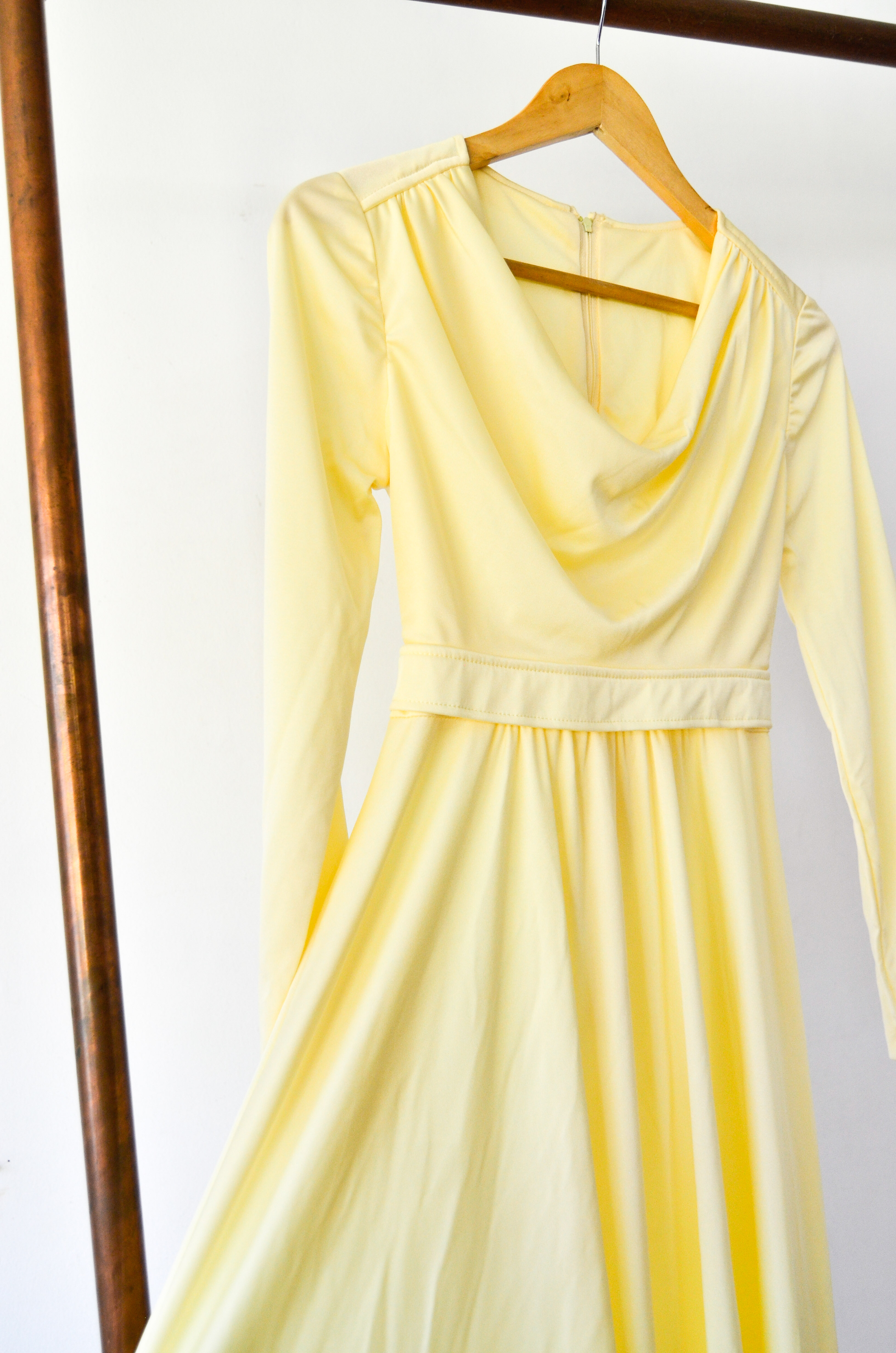 Vestido amarillo 70s vntg